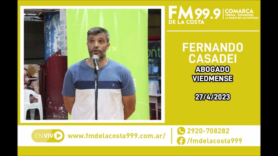 Escuchá el audio de Fernando Casadei