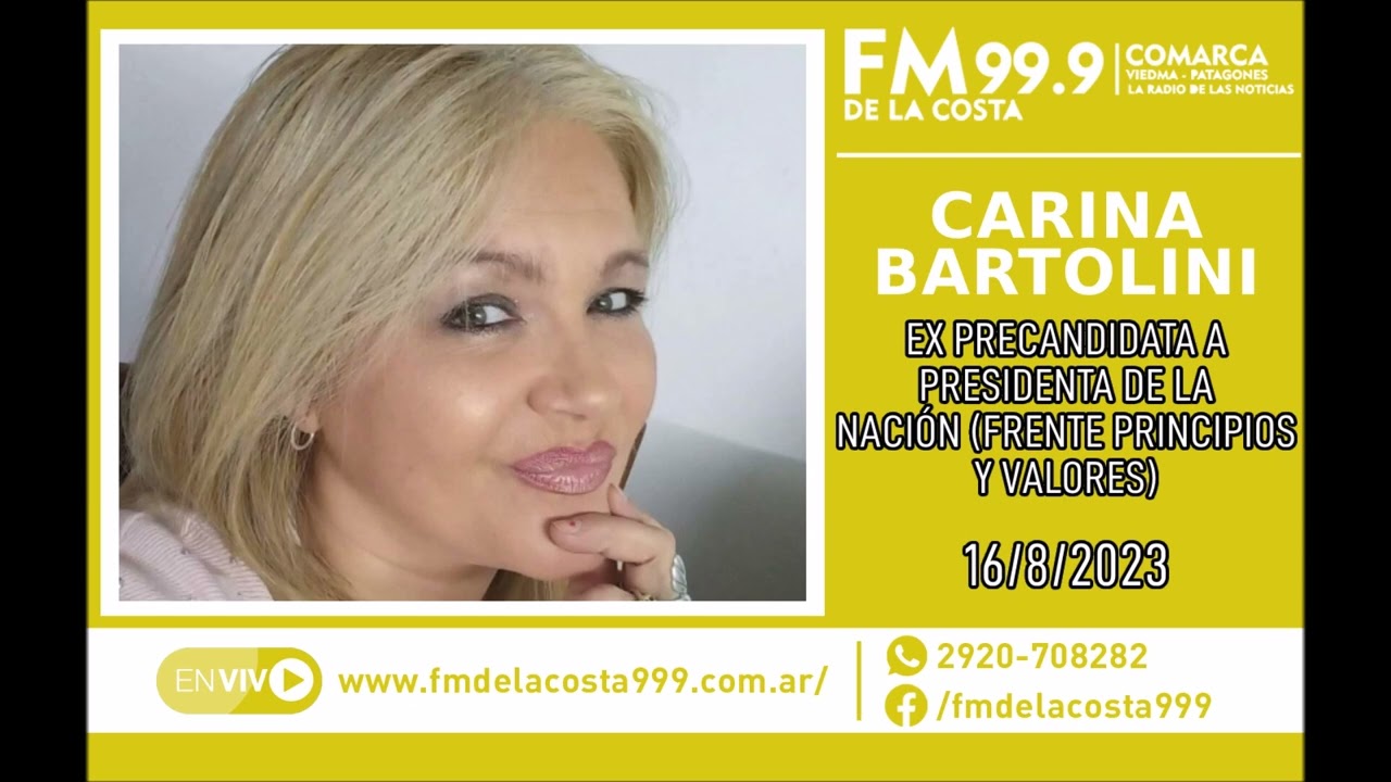 Escuchá el audio de Carina Bartolini