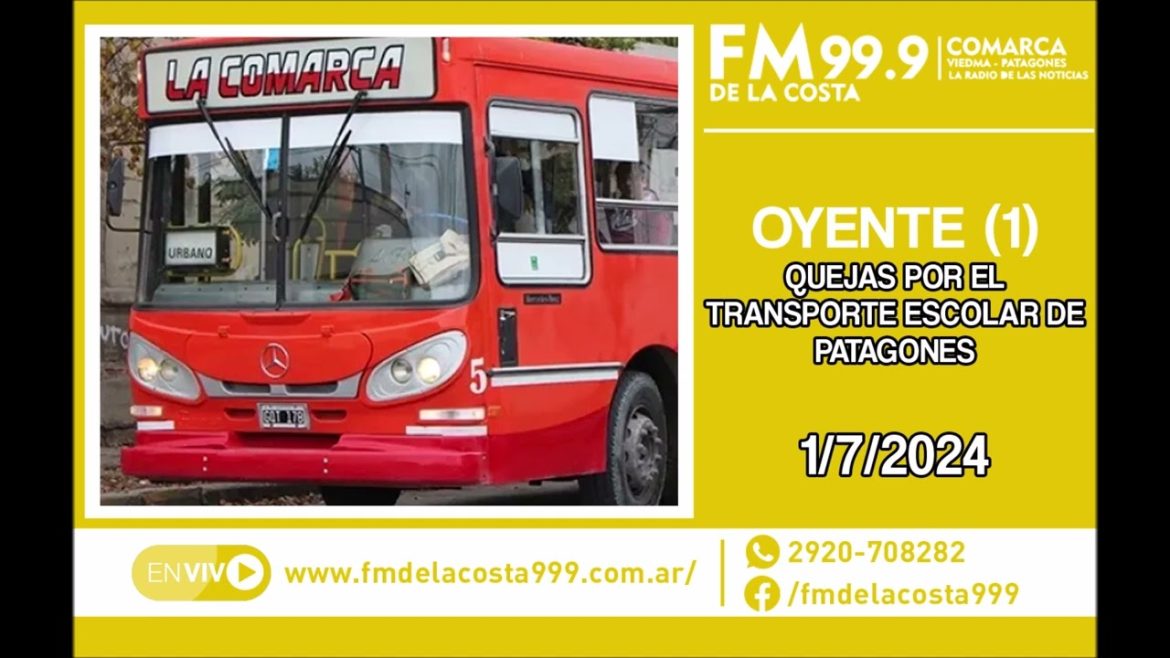 Escuchá el audio de oyente con quejas por el transporte escolar de Patagones (2)
